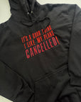 Large black hoodie cancelled premade