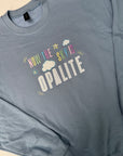 Large misfit Opalite blue sweatshirt