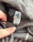 Xs Ophelia heart applique hoodie dark grey premade