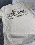 Médium (10/12) cowboy like me natural tshirt misfit