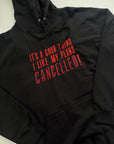 Large black hoodie cancelled premade