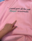 XL pink tortured poet hoodie misfit
