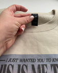 This is me trying sand sweater size large premade