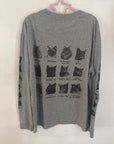 Large MISFIT grey cat long sleeve tee a3