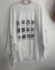 3XL MISFIT- white cat sweater a1