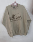 Large SALE- cowboy like me sand sweater A3