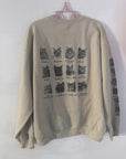 Large MISFIT- sand cat crewneck a2
