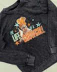 Xs Acid wash sweatshirt show cat