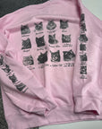 Médium 10/12 cat breeds pink sweater