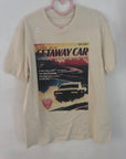 Medium MISFIT- getaway car natural tee a4