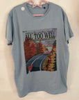 Large MISFIT- all too well baby blue tee A3