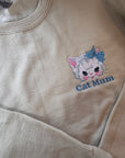 Cat Mum Embroidered sweater
