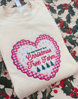 Christmas tree farm applique lyric sweatshirt (kids and adults)