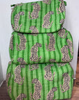 Embroidered patterned make up bag