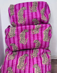 Embroidered patterned make up bag
