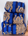 Embroidered patterned make up bag