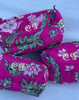 Embroidered patterned make up bag