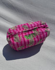 Embroidered patterned make up bag