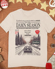Damn season lyric organic cotton t-shirt | vintage magazine design