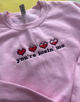 You’re loosing me TS lyric embroidered sweatshirt