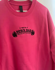 Down bad crying at the gym embroidered got pink over sized sweater