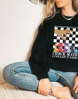 Mastermind sweater| I couldn't lose lyric checkerboard sweatshirt