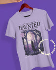 Haunted lyric organic cotton t-shirt | vintage magazine design