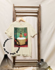 Right where you left me lyric organic cotton t-shirt | vintage magazine design