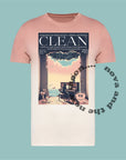 Dip dye rose / cream Clean vintage magazine t-shirt