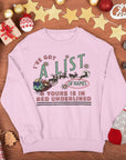 A list of names Santa vintage retro LWYMMD TS Christmas jumper