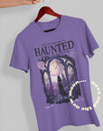Haunted lyric organic cotton t-shirt | vintage magazine design