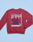 Marroon lyric crewneck sweatshirt | lyric sweater | Vintage magazine style