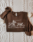 Cowboy like me chocolate brown sweater