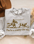 Cowboy like me sand lyric sweatshirt | lyric sweater