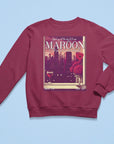 Marroon lyric crewneck sweatshirt | lyric sweater | Vintage magazine style