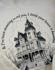 Seven haunted house lyric sweatshirt