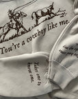 Cowboy like me sand pull over hoodie