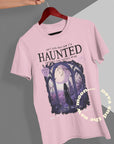 Haunted lyric organic cotton t-shirt | vintage magazine design