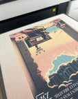 Dip dye rose / cream Clean vintage magazine t-shirt