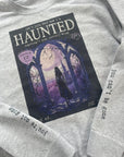 Haunted TS lyric sweatshirt | Retro magazine style