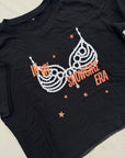 Diamond bra SG black lace boxy tee