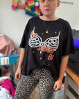 Diamond bra SG black lace boxy tee