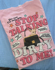 Stop talking dirty to me pink medium (12/14) misfit