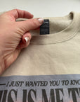 This is me trying sand sweater size large premade