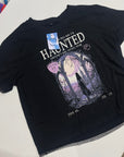 3XL (but fit to XL) cropped lace tee haunted design