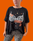 Diamond bra SG black lace boxy tee