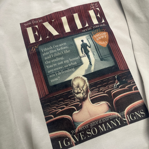 Exile vintage magazine lyric unisex sweatshirt | folklore  lyric sweater