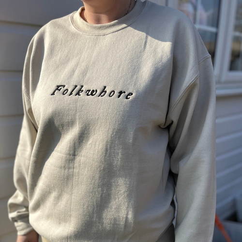 Embroidered folkwhore folklore TS sweatshirt |   lyric sweater |