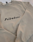 Embroidered folkwhore folklore TS sweatshirt |   lyric sweater |