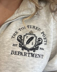 TTPD TS quarter zip sweatshirt | Department uniform sweater | Collegiate academic style pull over